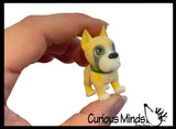 Flocked Dog Animal Figurines - Soft Touch Collectible Play Figurines Pretend Play Puppy Pet