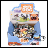 Flocked Dog Animal Figurines - Soft Touch Collectible Play Figurines Pretend Play Puppy Pet
