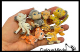 Flocked Safari Animal Figurines - Soft Touch Collectible Play Figurines Pretend Play