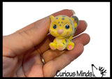 Flocked Safari Animal Figurines - Soft Touch Collectible Play Figurines Pretend Play