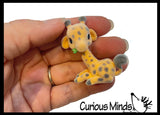 Flocked Safari Animal Figurines - Soft Touch Collectible Play Figurines Pretend Play