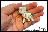 Flocked Safari Animal Figurines - Soft Touch Collectible Play Figurines Pretend Play