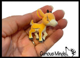 Flocked Safari Animal Figurines - Soft Touch Collectible Play Figurines Pretend Play