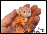 Flocked Safari Animal Figurines - Soft Touch Collectible Play Figurines Pretend Play