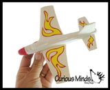 Soft Foam Plane Glider Toy - Paper Airplane Aviation - Indoor or Outdoor Play - Floats