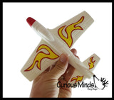 Soft Foam Plane Glider Toy - Paper Airplane Aviation - Indoor or Outdoor Play - Floats