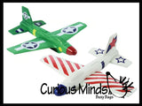 Soft Foam Plane Glider Toy - Paper Airplane Aviation - Indoor or Outdoor Play - Floats