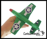 Soft Foam Plane Glider Toy - Paper Airplane Aviation - Indoor or Outdoor Play - Floats