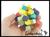 Foam Bitz - Block Building Toy - Sensory Fidget - Sticky Blocks - Crunchy Sound