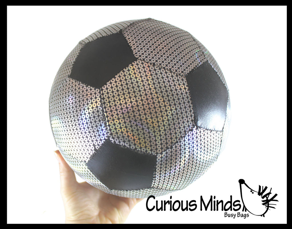 Metallic 9" Lightweight Inflatable Soccer Ball  - Sports Ball - Indoor Safe Athletic Play Gross Motor Toy (SHIPS DEFLATED)