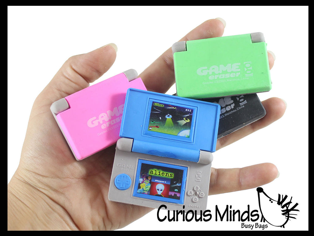 NEW - Folding Video Game Console Theme Erasers - Novelty and Functional Adorable Eraser Novelty Treasure Prize, School Classroom Supply, - Party Favor