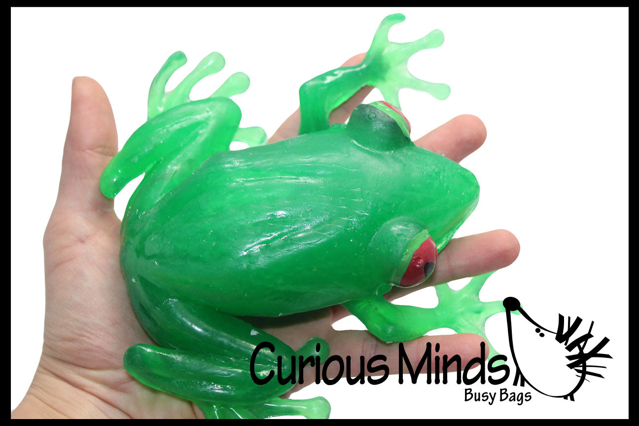NEW - Jumbo Gooey Frog Fidget Stress Toy - Large Gel Filled Sensory To ...