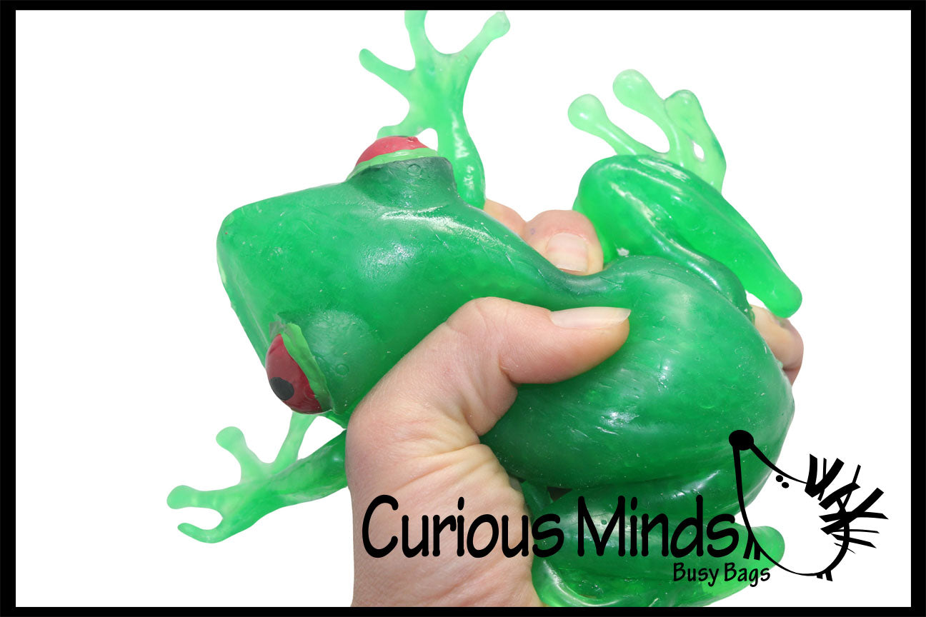 NEW - Jumbo Gooey Frog Fidget Stress Toy - Large Gel Filled Sensory To ...
