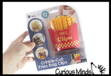 French Fry Themed Chip Clips - Magnetic Storage with 12 Fry Shaped Clips