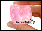 Mini Sugar Ice Cube Ball - Thick Glue/Gel Syrup Molasses Stretch Ball - Ultra Squishy and Moldable Slow Rise Relaxing Sensory Fidget Stress Toy Square Ice