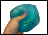 Jumbo 3" Sugar Ice Cube Ball - Thick Glue/Gel Syrup Molasses Stretch Ball - Ultra Squishy and Moldable Slow Rise Relaxing Sensory Fidget Stress Toy Square Ice