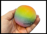 Rainbow Soft Fuzzy Ball - Fuzz Velvet Doh Ball