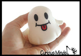 Ghost Soft Cream Doh Filled Stress Ball - Squishy Gooey Squish Sensory Squeeze Balls - Spooky Halloween