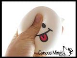 Ghost Soft Cream Doh Filled Stress Ball - Squishy Gooey Squish Sensory Squeeze Balls - Spooky Halloween