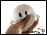Ghost Soft Cream Doh Filled Stress Ball - Squishy Gooey Squish Sensory Squeeze Balls - Spooky Halloween