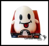 Ghost Soft Cream Doh Filled Stress Ball - Squishy Gooey Squish Sensory Squeeze Balls - Spooky Halloween