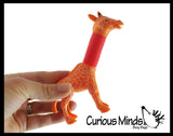 Cute Giraffe Neck Pull and Pop Snap Animal Expanding Flexible Accordion Tube Toy - Free Play - Open Ended Fidget Toy