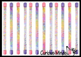 Glitter Baton - Twirling Wand for Dance, Parties, Liquid Motion Calm Down Fidget Water Sparkle Drip Timer
