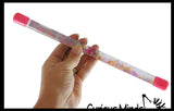 Glitter Baton - Twirling Wand for Dance, Parties, Liquid Motion Calm Down Fidget Water Sparkle Drip Timer
