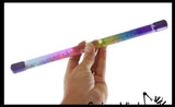 Glitter Baton - Twirling Wand for Dance, Parties, Liquid Motion Calm Down Fidget Water Sparkle Drip Timer