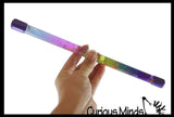 Glitter Baton - Twirling Wand for Dance, Parties, Liquid Motion Calm Down Fidget Water Sparkle Drip Timer