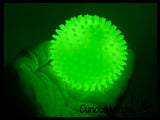 Glow in the Dark Spiky Doh Filled Stress Ball - Glob Balls - Squishy Gooey Shape-able Squish Sensory Squeeze Balls