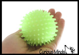 Glow in the Dark Spiky Doh Filled Stress Ball - Glob Balls - Squishy Gooey Shape-able Squish Sensory Squeeze Balls