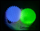 Glow in the Dark Spiky Doh Filled Stress Ball - Glob Balls - Squishy Gooey Shape-able Squish Sensory Squeeze Balls