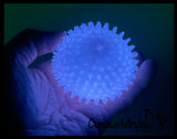 Glow in the Dark Spiky Doh Filled Stress Ball - Glob Balls - Squishy Gooey Shape-able Squish Sensory Squeeze Balls