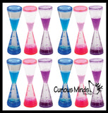 Goblet Liquid Dripping Timer - Calm Down Jar - Soothing and Calming Motion - Liquid Timer Sensory Office Toy - Visual Stimulation
