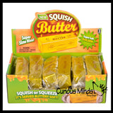 NEW - Gold Butter Slow Rise Squishy Squeeze Stress Ball Super Soft - Sensory, Fidget Toy