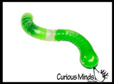 Jumbo Gross Worm - Large Squishy Sensory Gooey Fidget Toy - Filled with Bugs and Maggots