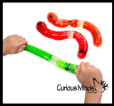 Jumbo Gross Worm - Large Squishy Sensory Gooey Fidget Toy - Filled with Bugs and Maggots