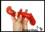 Jumbo Gross Worm - Large Squishy Sensory Gooey Fidget Toy - Filled with Bugs and Maggots