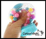 Gumball Machine Molecule Ball - Squishy Fidget Ball - Unique Fun Stress Ball Filled with Squishy Balls