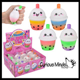 NEW - Bubble Tea Drink Squishy Squeeze Stress Ball Soft Doh Filling - Like Shaving Cream - Sensory, Fidget Toy