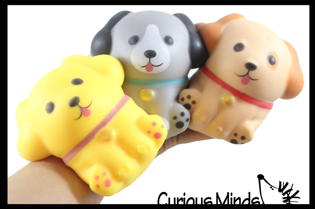 NEW - Soft Dog Animal Stress Ball - Sensory Fidget Stress Toy - Squishy Pliable Doh Ball - Puppy