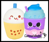 NEW - Frappe and Bubble Tea Set - Ice Cream Drink Squishy Squeeze Stress Ball Soft Doh Filling - Like Shaving Cream - Sensory, Fidget Toy