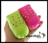 NEW - Slug Squishy Squeeze Stress Ball Soft Doh Filling - Like Shaving Cream - Sensory, Fidget Toy