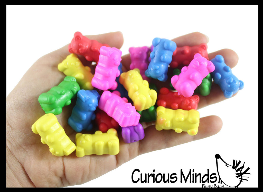Cute Colorful Tiny Gummy Bear Figurines - Mini Toys - Small Novelty Prize Toy - Party Favors - Gift