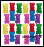 Cute Colorful Tiny Gummy Bear Figurines - Mini Toys - Small Novelty Prize Toy - Party Favors - Gift