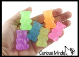 Bag of 6 Gummy Bear Squishy Mochi Fidget - Cute Animal Fidget Squishy Animals - Cute Sensory, Stress Toy