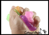 Bag of 6 Gummy Bear Squishy Mochi Fidget - Cute Animal Fidget Squishy Animals - Cute Sensory, Stress Toy