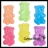 Bag of 6 Gummy Bear Squishy Mochi Fidget - Cute Animal Fidget Squishy Animals - Cute Sensory, Stress Toy