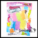 Bag of 6 Gummy Bear Squishy Mochi Fidget - Cute Animal Fidget Squishy Animals - Cute Sensory, Stress Toy
